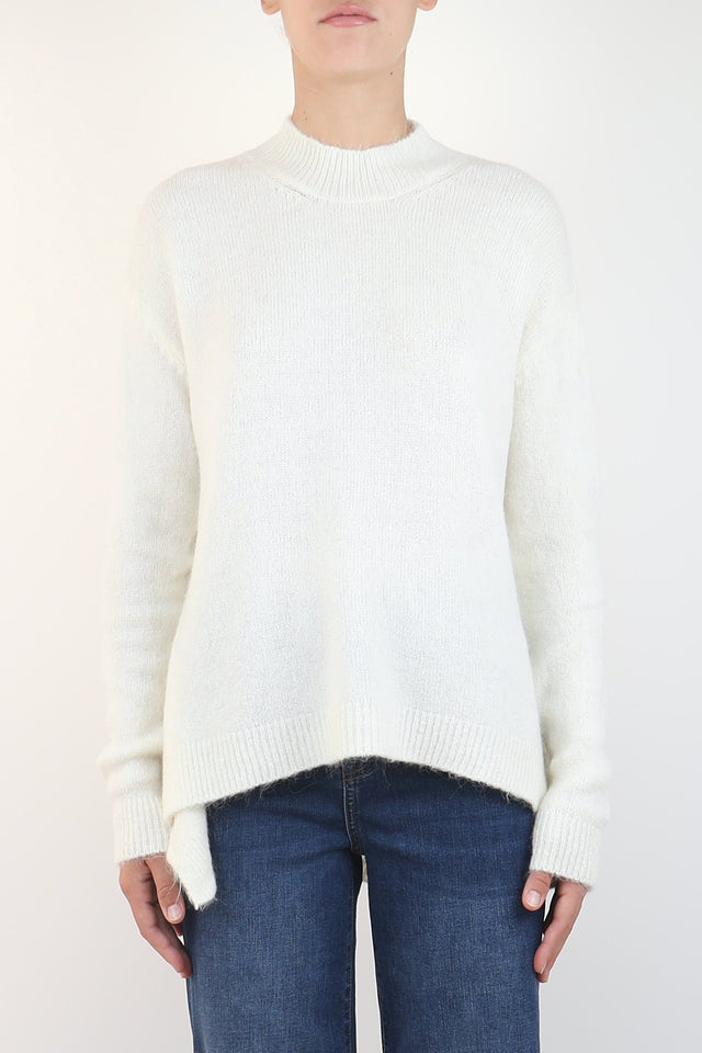 Bulier-High neck sweater - cream