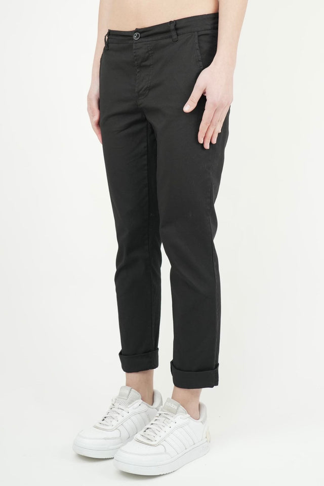 Bulier-Pantalone CHINO cotone leggero - Nero - Elisa Paglia