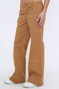 Bulier - Pantalone palazzo LIA cotone elite - Camel - Elisa Paglia