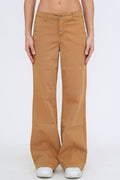 Bulier - Pantalone palazzo LIA cotone elite - Camel - Elisa Paglia