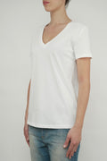 Bulier-t-shirt basic scollo V - Bianco - Elisa Paglia