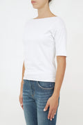 Bulier - T-shirt manica 3/4 taglio vivo - Bianco - Elisa Paglia