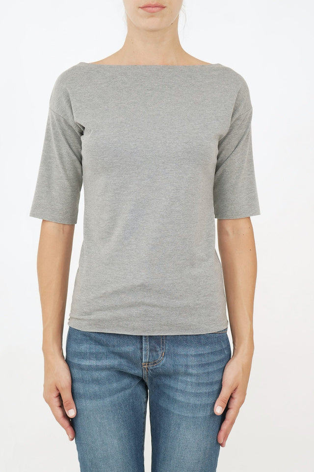 Bulier - T-shirt manica 3/4 taglio vivo - Grigio - Elisa Paglia