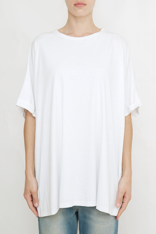 Bulier-T-Shirt over spacchi laterali - Bianco - Elisa Paglia