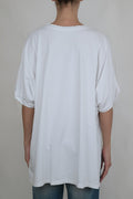 Bulier-T-Shirt over spacchi laterali - Bianco - Elisa Paglia