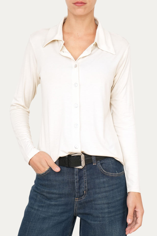 Camicia Jersey di Viscosa MILLY - Burro