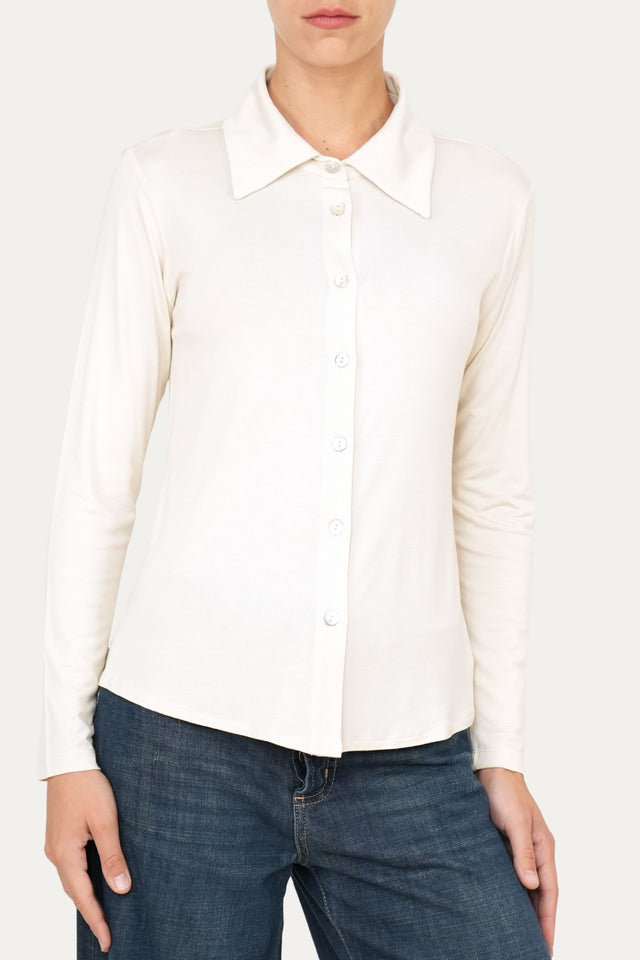 Camicia Jersey di Viscosa MILLY - Burro