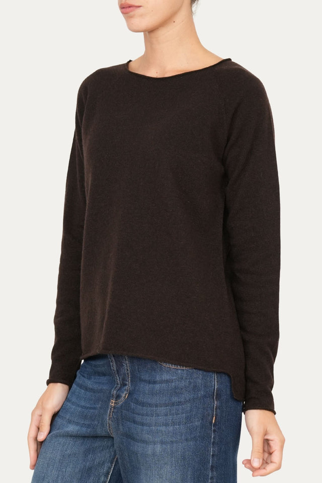 Maglia BASIC misto cashmere - Caffè