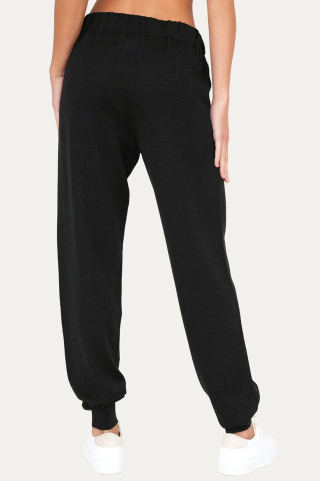 Pantalone boyfriend in lana merino Zegna Baruffa - Nero