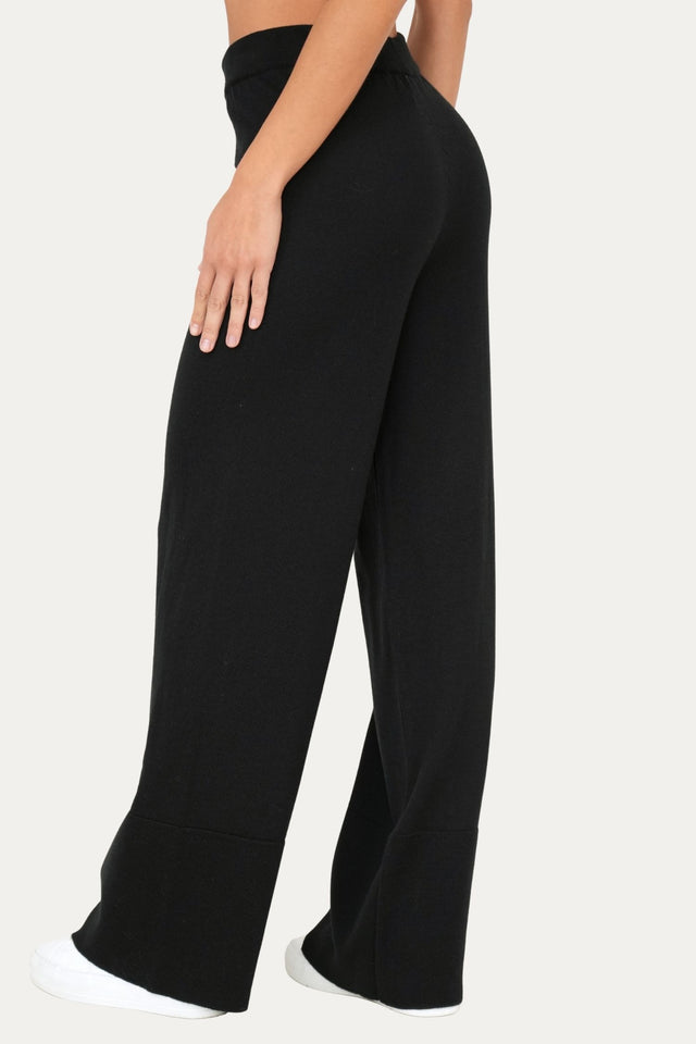 Pantalone palazzo in lana merino Zegna Baruffa - Nero